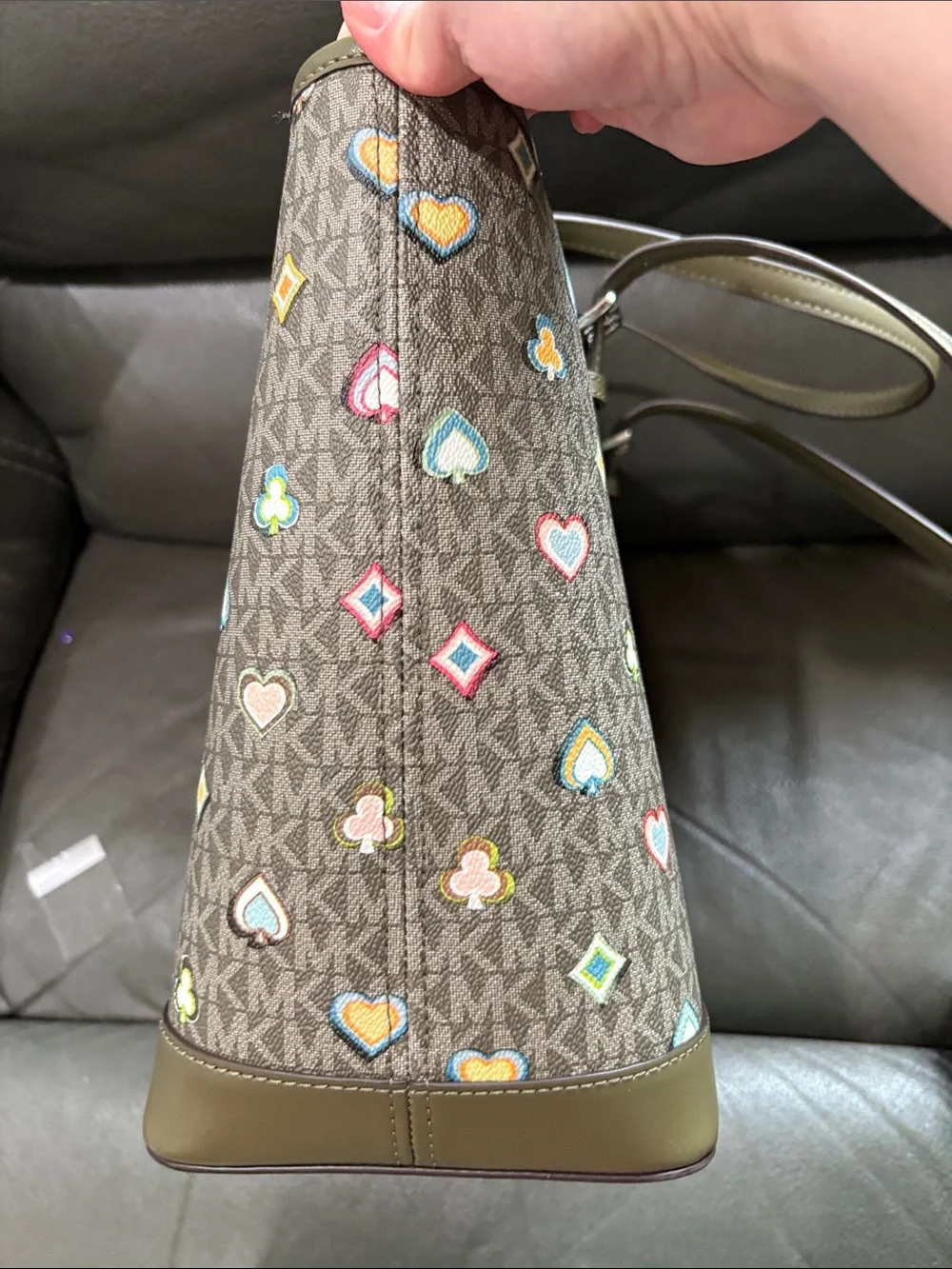 Michael Kors signature printed graphic  tote bag and matching wallet